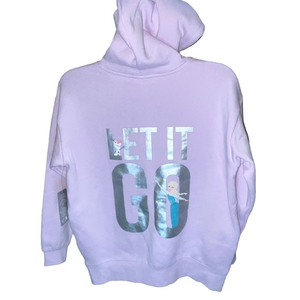 Women's Lavender Hoodie with Silver Print